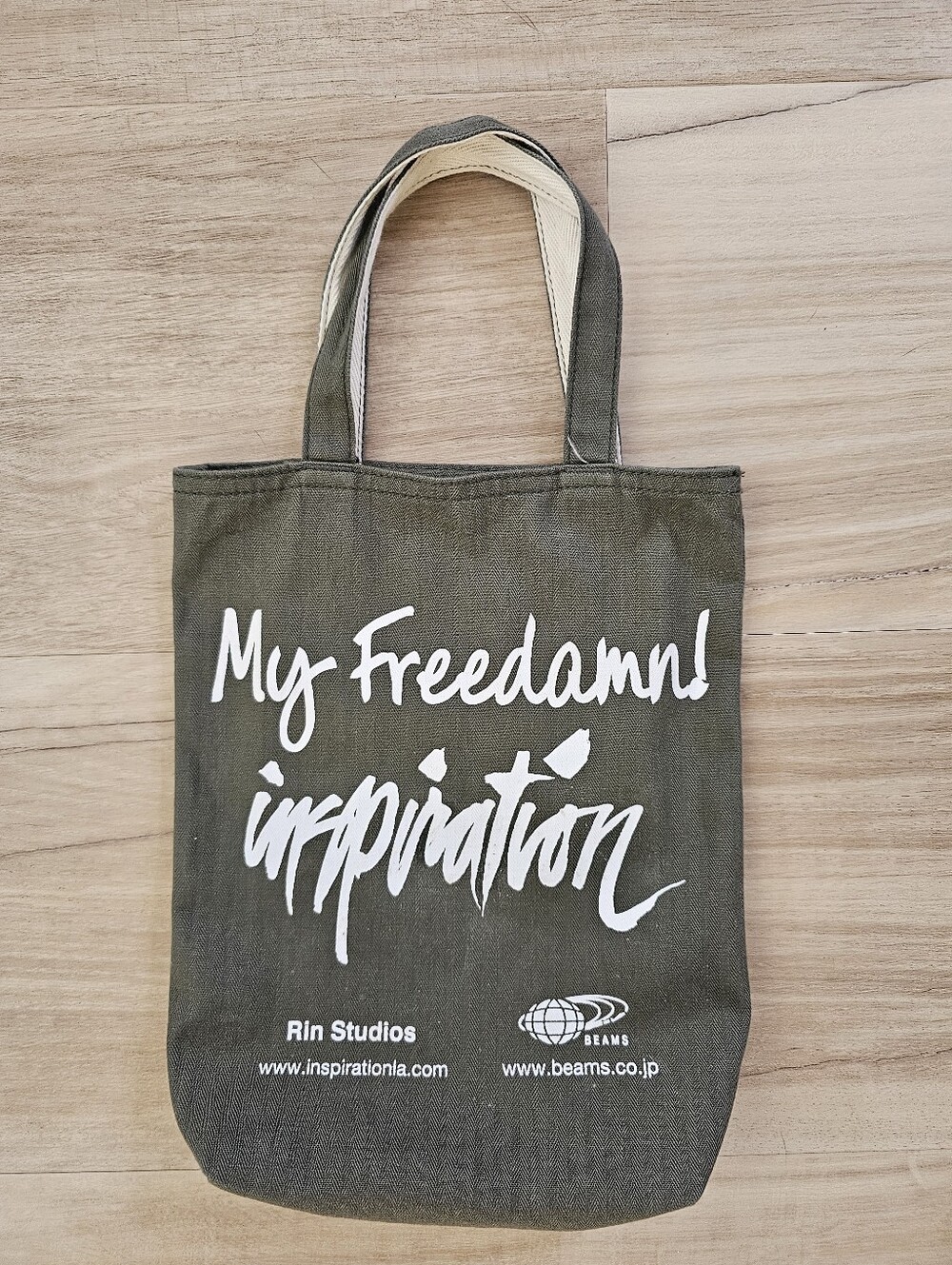 BEAMS Clothing Japan My Freedamn Inspiration Cotton Tote Bag